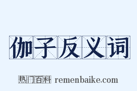 伽子反义词是什么意思的图片
